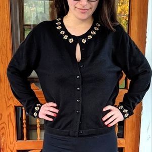 Floral Embroidered Christopher & Banks Cardigan